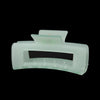 solid color jelly frosted hollow out hair clip