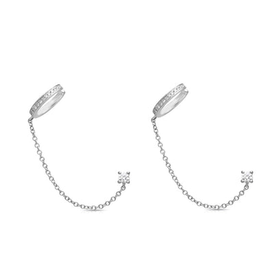 1 Pair IG Style Simple Style Geometric Inlay Copper Zircon Gold Plated Earrings