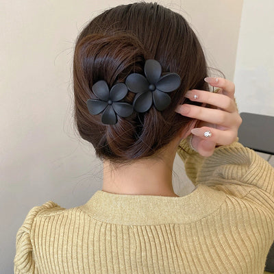 sweet flower resin handmade three-dimensional hair clip