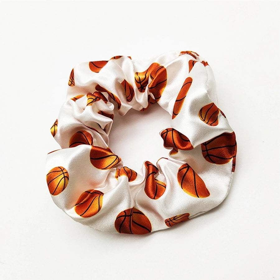 fashion baseball basketball satin hair tie 1 piece