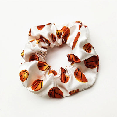 fashion baseball basketball satin hair tie 1 piece