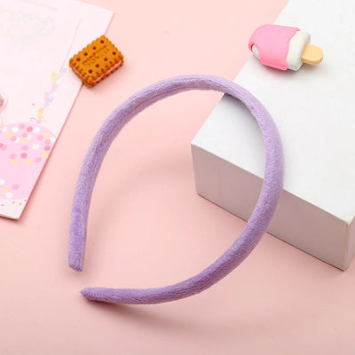 simple style plaid cloth hair band 1 piece