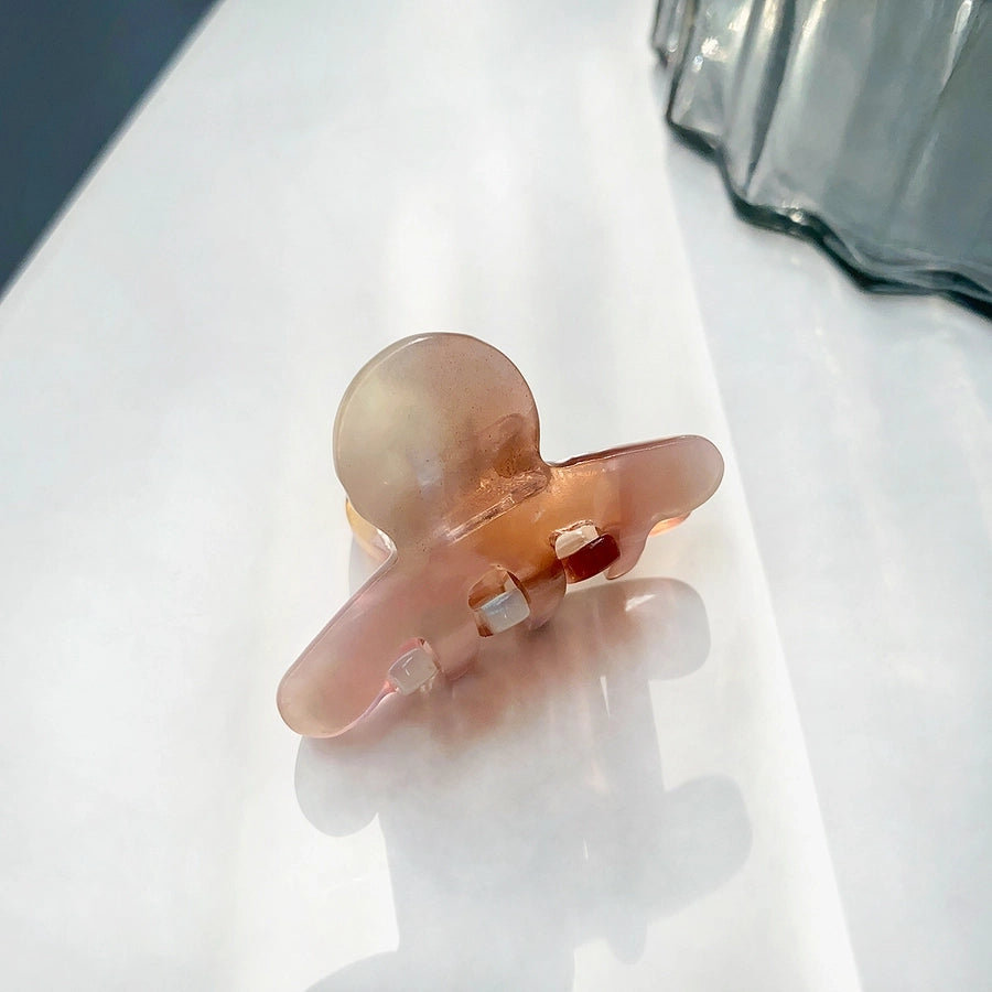 cute color block acetic acid sheets plating hair claws 1 piece