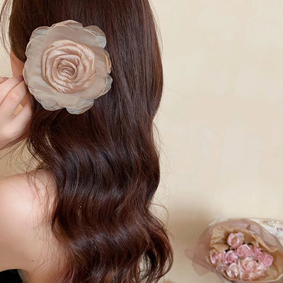 Women's Simple Style Classic Style Flower Cloth Hair Clip