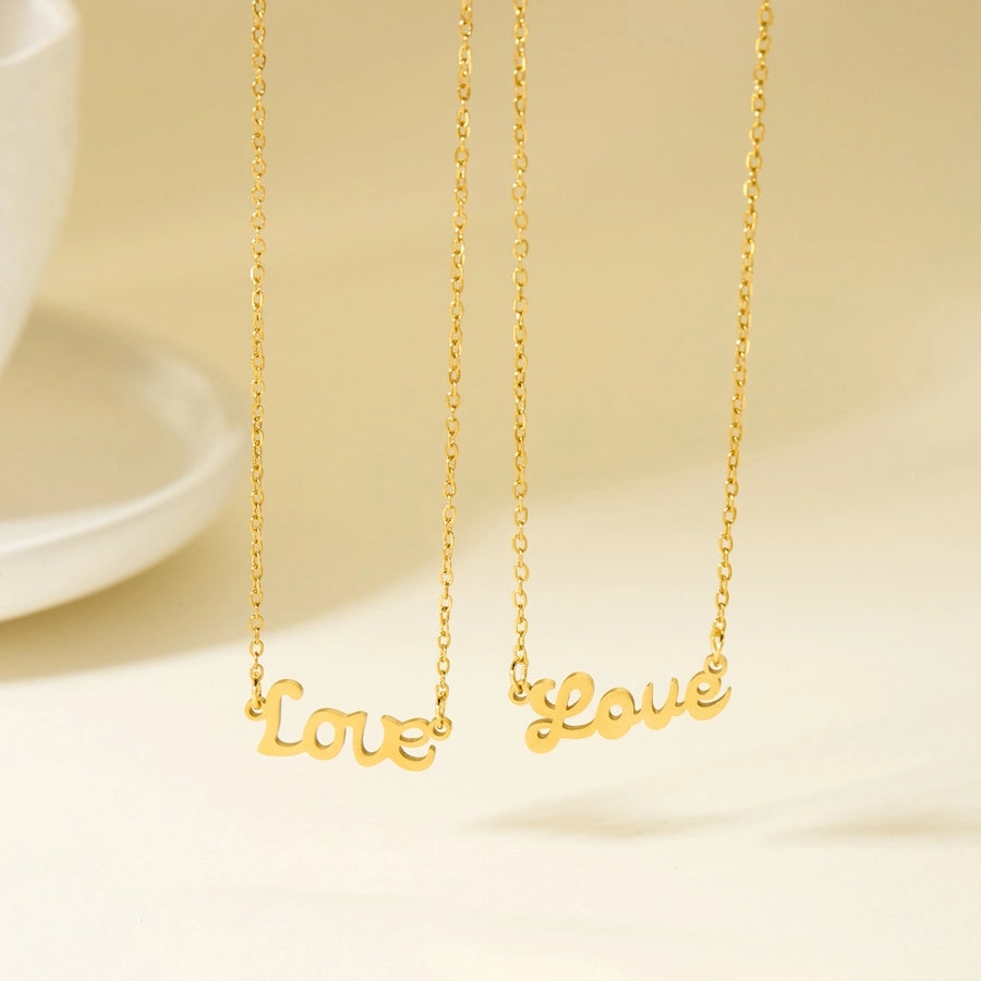 Jewelry Simple Style letter 201 Stainless Steel Necklace