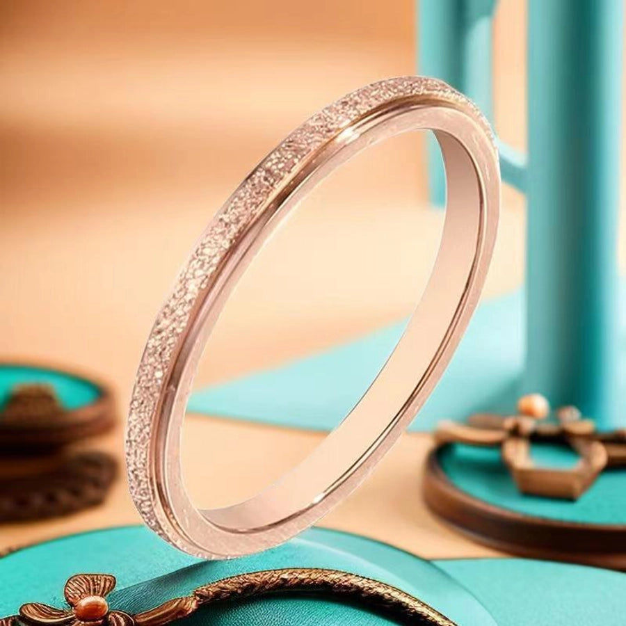 Jewelry Elegant Simple Style Geometric Titanium Steel Plating Rings