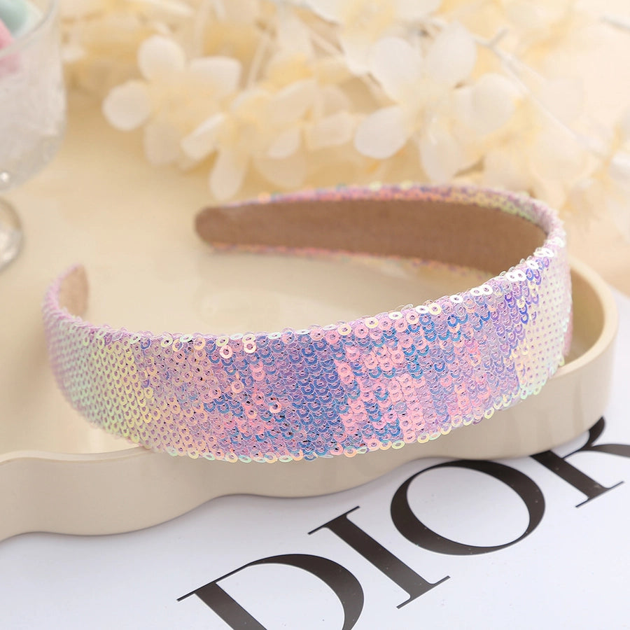 Women's Lady Solid Color Plastic Resin Stoving Varnish Hair Band
