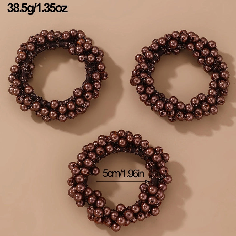 Women's Fairy Style Sweet Simple Style Round Imitation Pearl Beaded Artificial Pearls Hair Tie