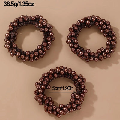 Women's Fairy Style Sweet Simple Style Round Imitation Pearl Beaded Artificial Pearls Hair Tie