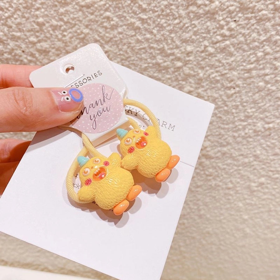 HD2118A03 knock cute chubby toot dancing little monster spring and summer elastic hair band Sweet girl hair accessories Korean ins