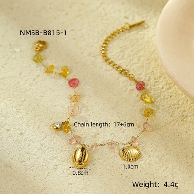 Jewelry Lady Starfish Shell 304 Stainless Steel Plating Jewelry Set