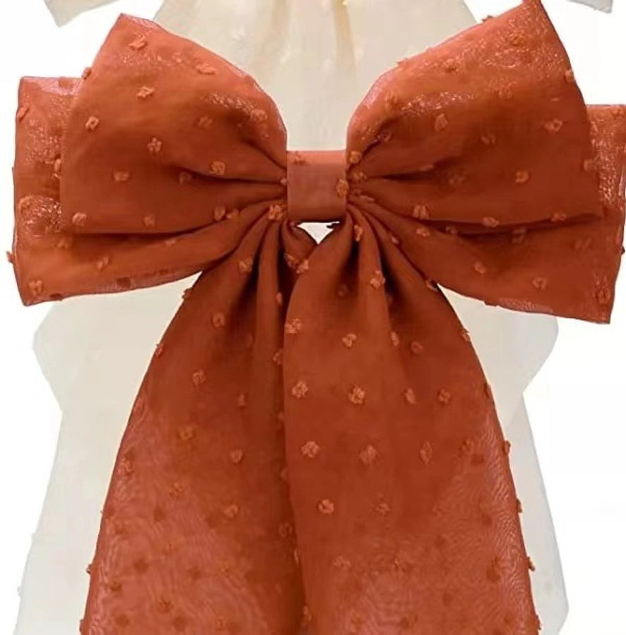 fairy style lady bow knot cloth hair clip