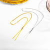 Jewelry Elegant Streetwear Solid Color 304 Stainless Steel Long Necklace Necklace