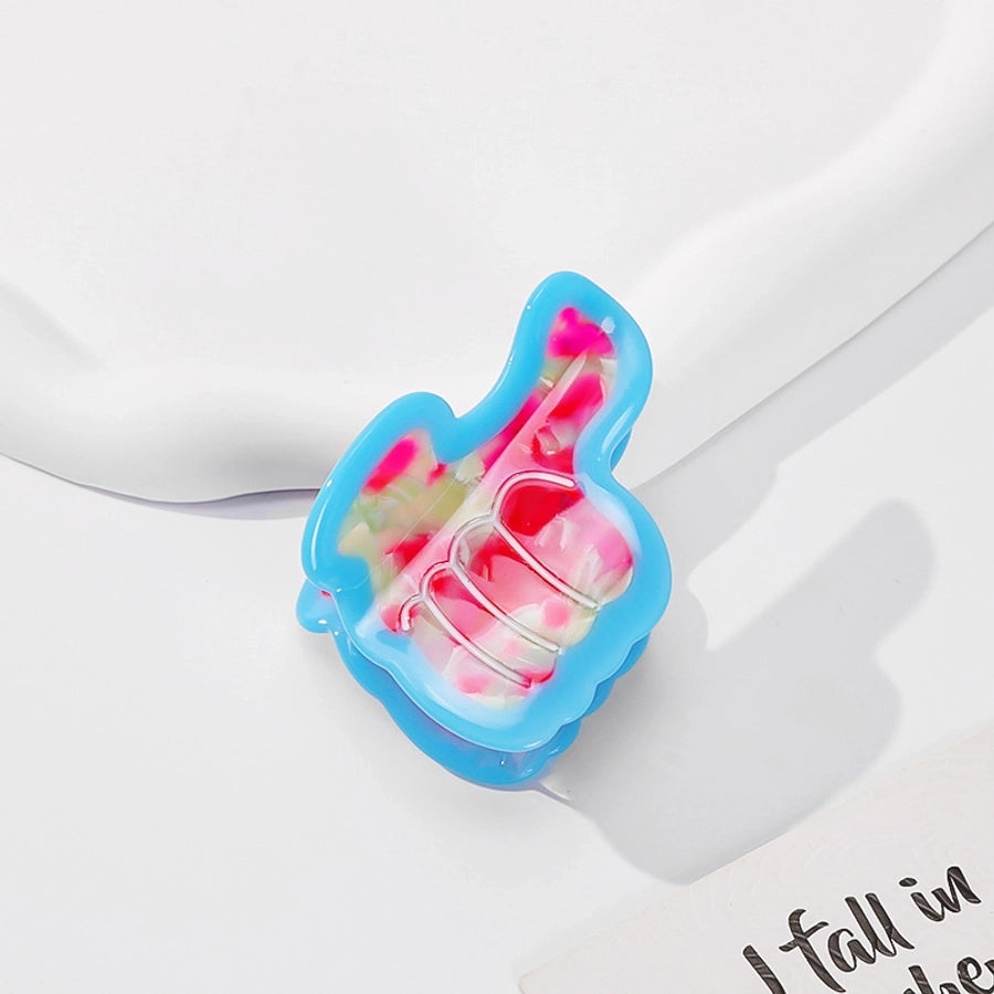 Women's IG Style Artistic Thumb Gesture Acetic acid sheets Hair Claws