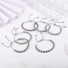 Shiny Geometric Titanium Steel Zircon Bracelets In Bulk