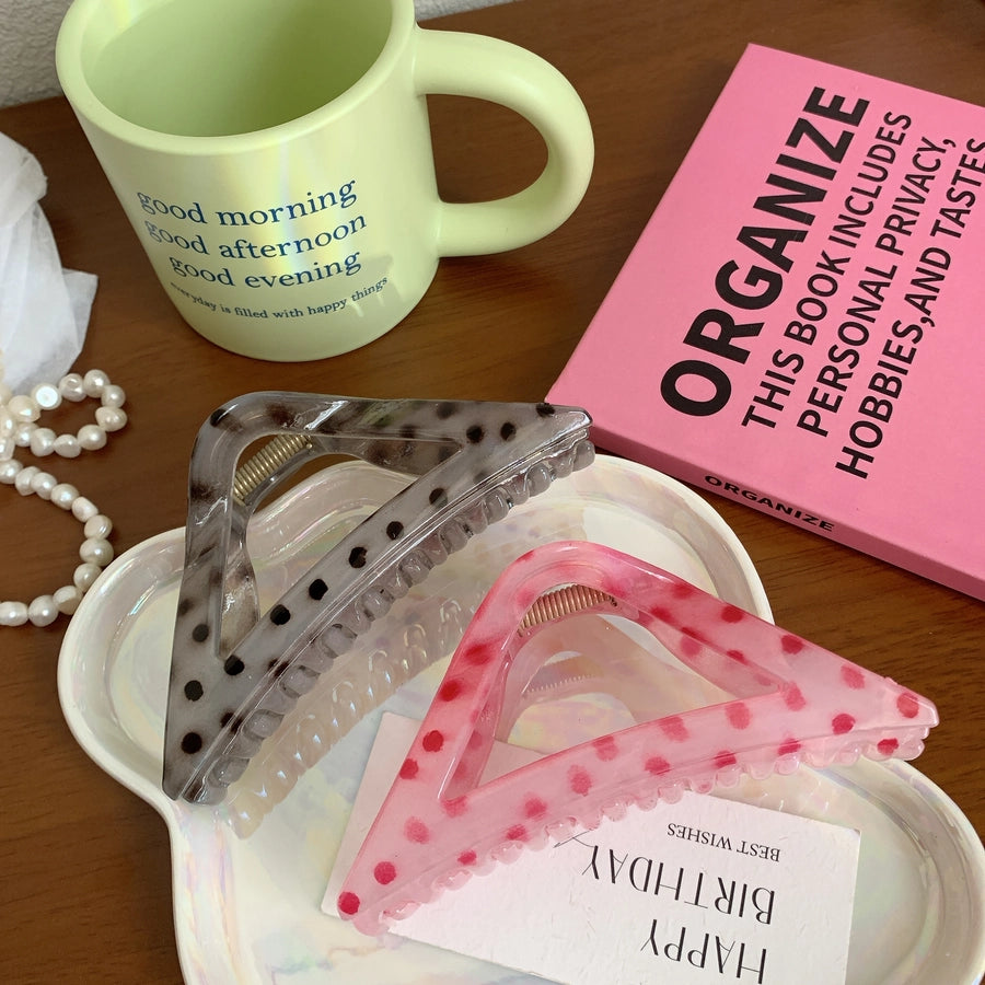 Women's Casual Simple Style Polka Dots Plastic Hollow Out Hair Claws