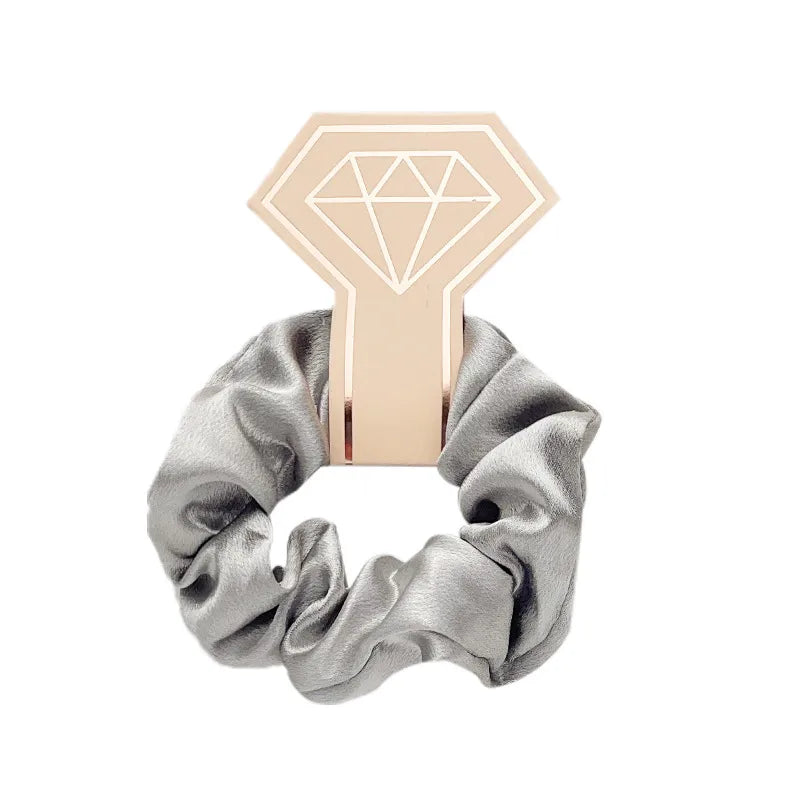 Women's Casual Simple Style Streetwear Solid Color satin Rib-Knit Hair Tie