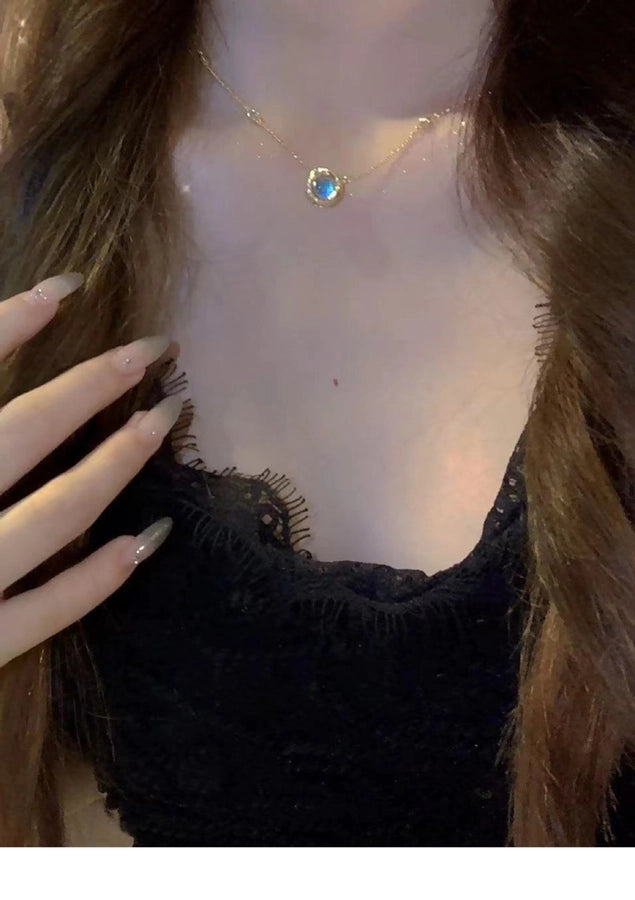 Copper Plating Geometric Pendant Necklace