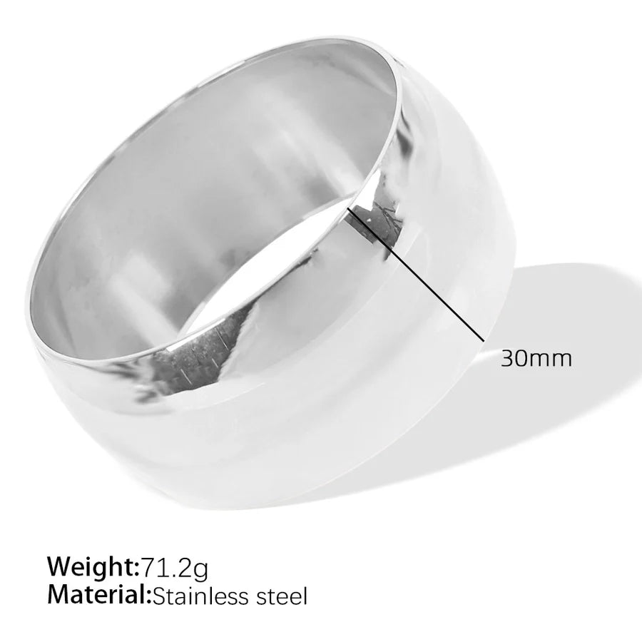 Simple Style Solid Color Titanium Steel Bangle In Bulk