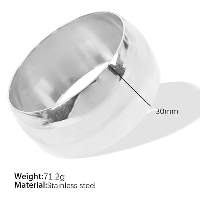 Simple Style Solid Color Titanium Steel Bangle In Bulk