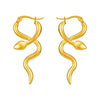 1 Pair IG Style Snake 304 Stainless Steel Earrings