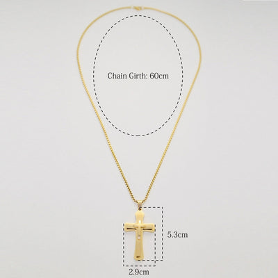 Jewelry IG Style Hip-Hop Cross 304 Stainless Steel 18K Gold Plated Layered Plating Three-dimensional Pendant Necklace