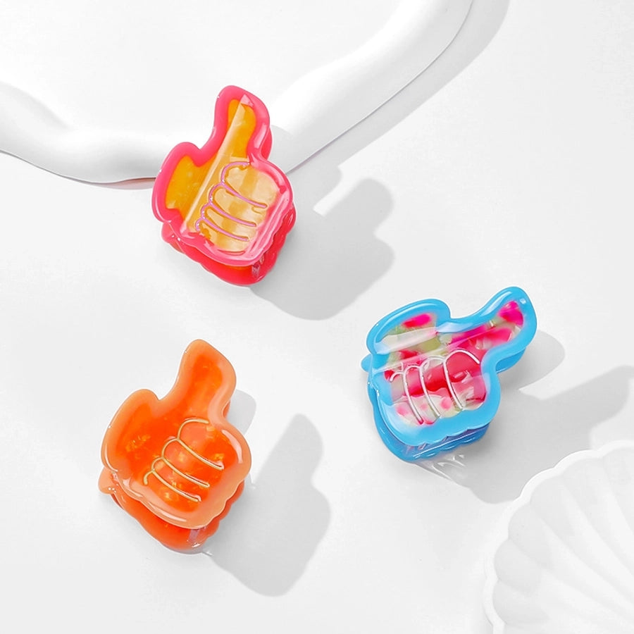 Women's IG Style Artistic Thumb Gesture Acetic acid sheets Hair Claws