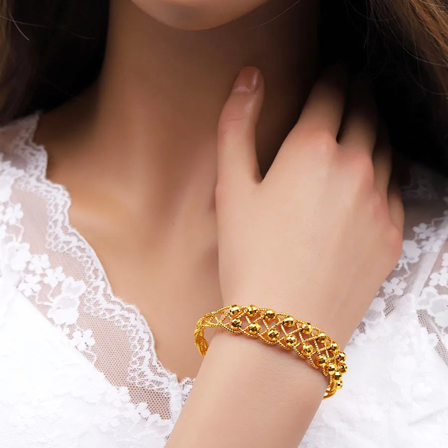 Copper Geometric Bangle