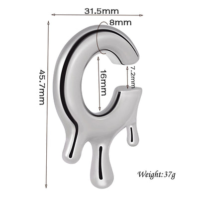 1 Piece Casual C Shape Animal Circle 304 Stainless Steel 18K Gold Plated Stainless Steel Earrings