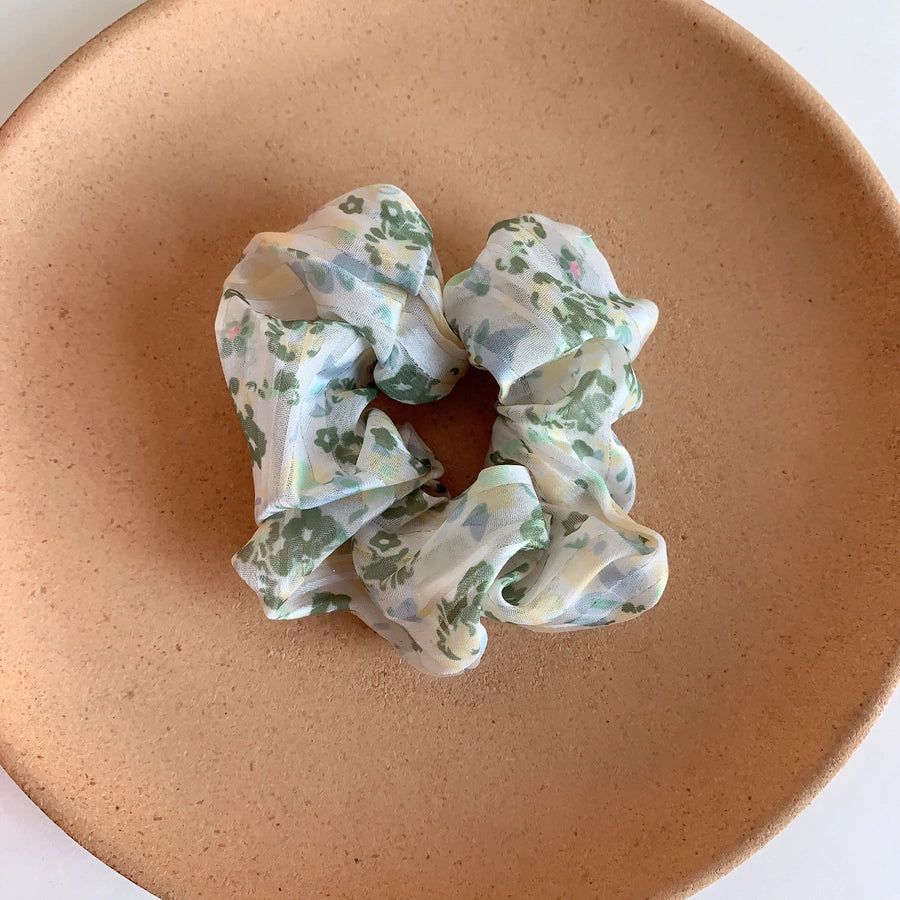 cute solid color cloth flannel hair tie