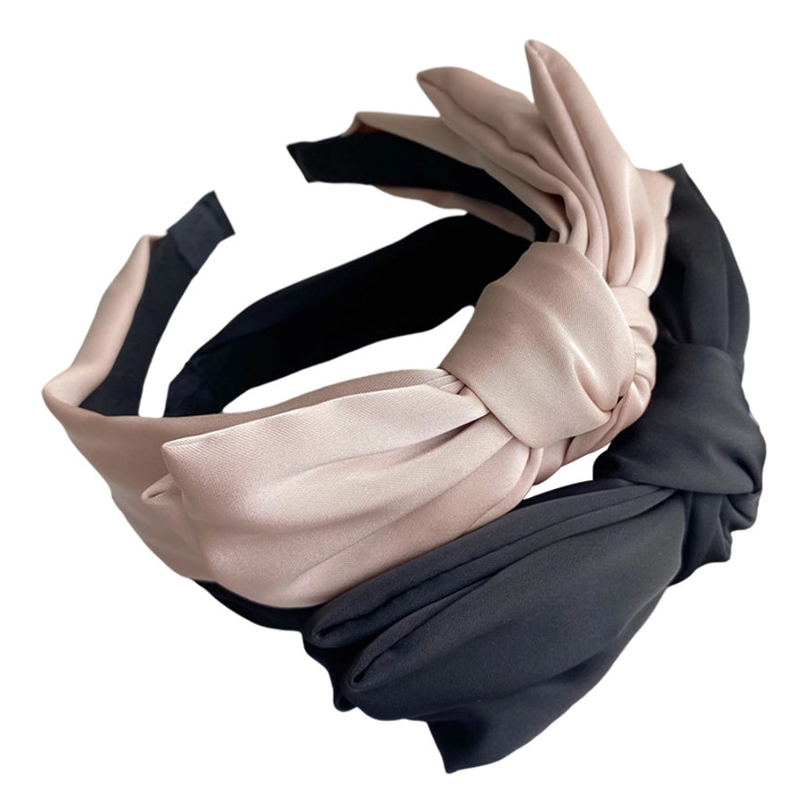 korean satin bowknot wide-brimmed headband