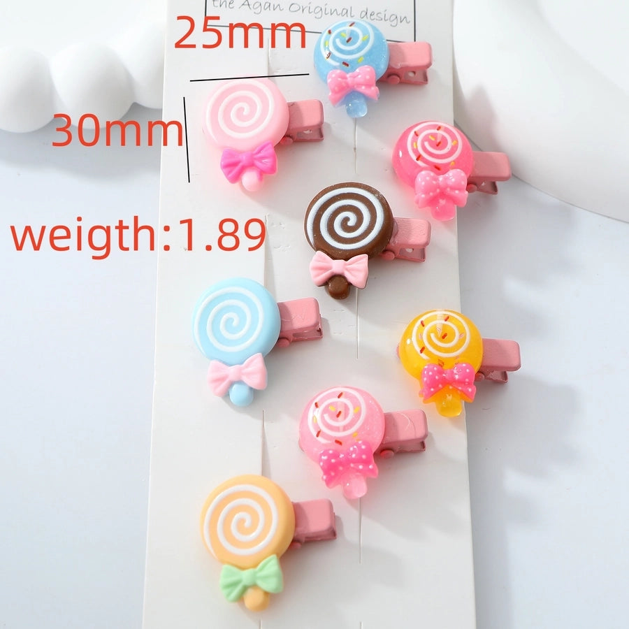 Women's Cute Color Block Resin Inlay Resin Hair Clip