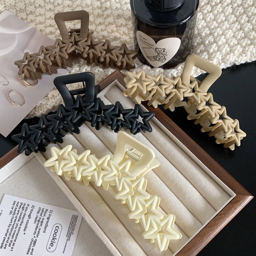 women's basic pentagram plastic hair claws