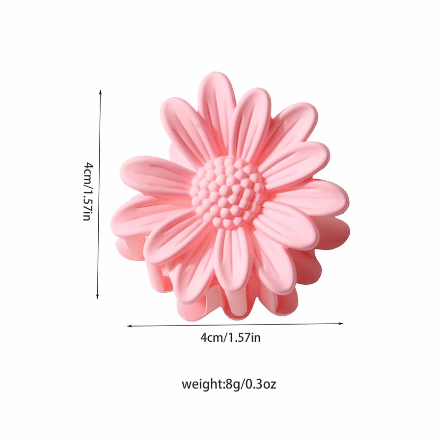 Women's Sweet Simple Style Flower Plastic Stoving Varnish Hair Claws