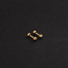 1 Pair Simple Style Round 304 Stainless Steel 18K Gold Plated Ear Studs