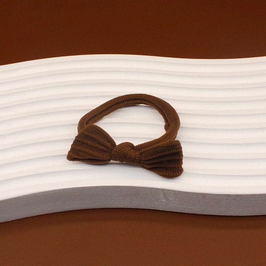 simple style solid color bow knot cloth bowknot hair tie