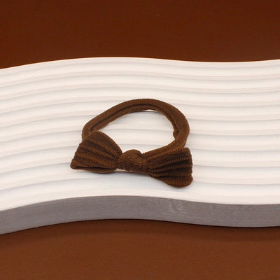 simple style solid color bow knot cloth bowknot hair tie