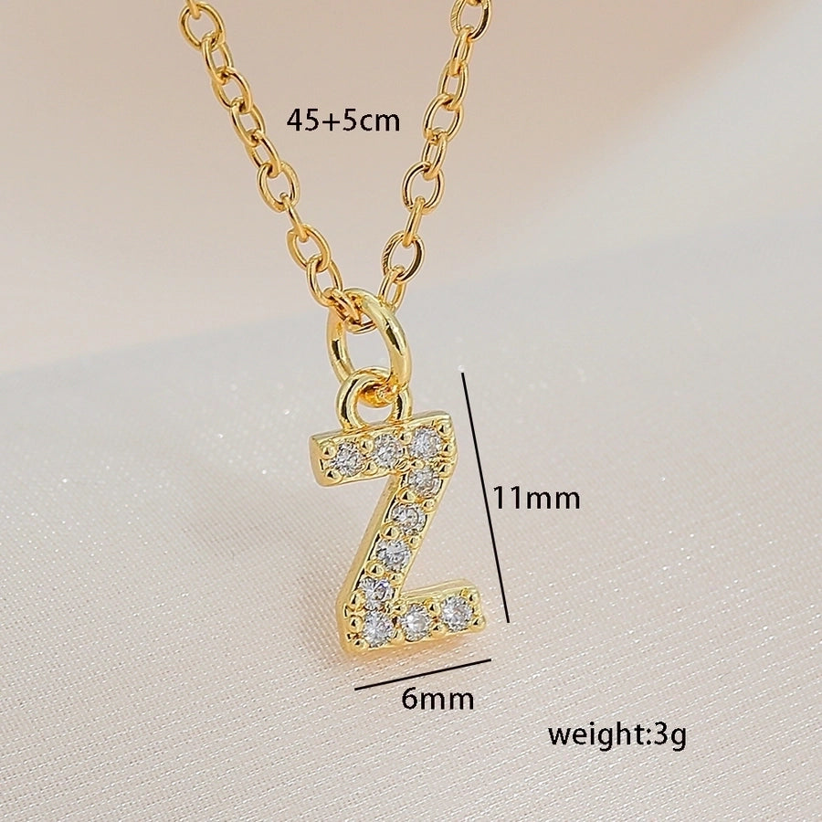 Jewelry Basic Retro Classic Style Letter 304 Stainless Steel Copper Pendant Necklace