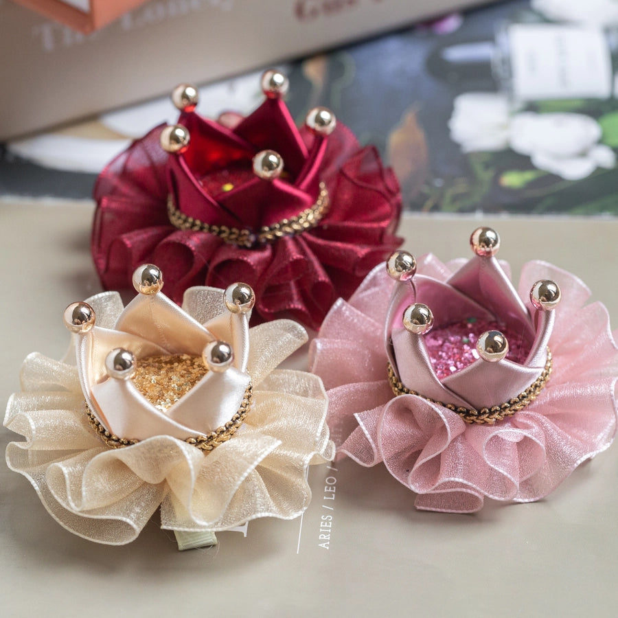 Girl'S Simple Style Classic Style Flower Cloth Sequins Hair Tie
