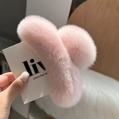 cute solid color rex rabbit fur hair claws