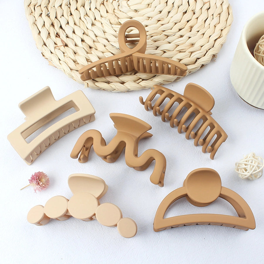 fashion geometric plastic resin stoving varnish hair claws 1 piece