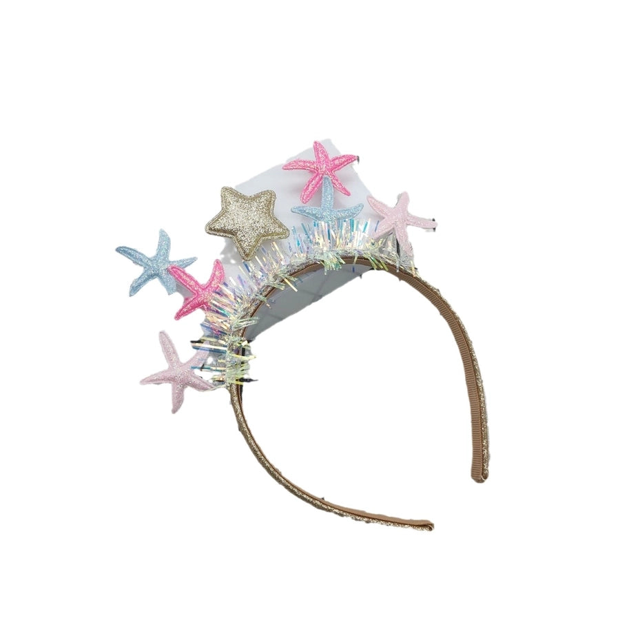 Step-in party headband sequined five-pointed star  hair accessories Festival children's hair accessories props