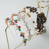 fashion alloy diamond glass drill flower headband korean metal headband