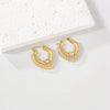 1 Pair Elegant Cute U Shape Geometric 304 Stainless Steel Artificial Pearls Earrings Ear Studs