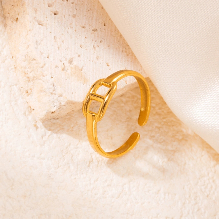 Jewelry Elegant Leaf Heart Shape Flower Titanium Steel Open Rings