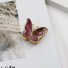 simple style butterfly acetic acid sheets plating hair claws 1 piece