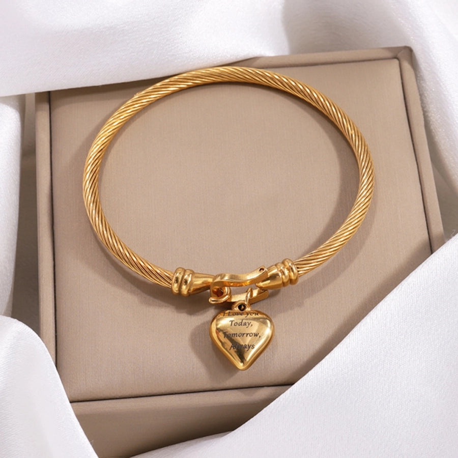 Jewelry Simple Style Heart Shape Titanium Steel Bracelets Necklace