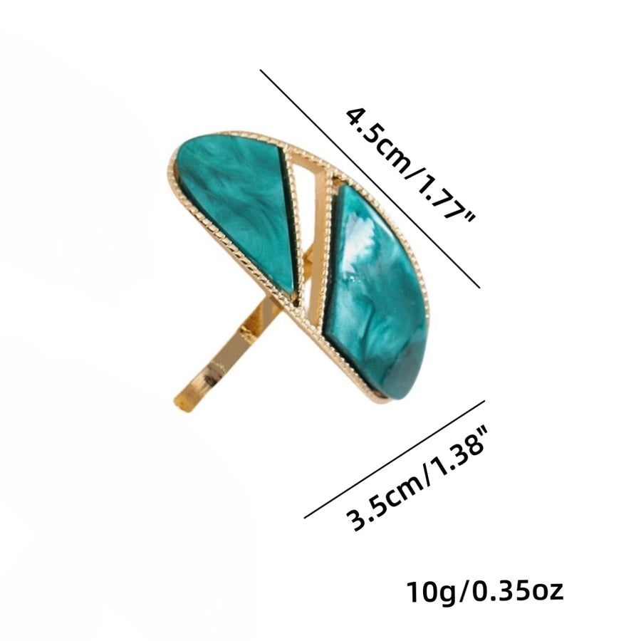 Women's Retro Color Block Acetic acid sheets Plating Hair Clip