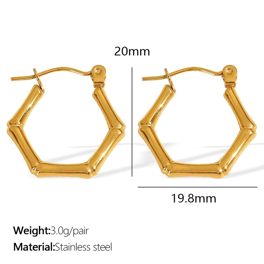 Jewelry IG Style Elegant Simple Style Geometric 304 Stainless Steel 18K Gold Plated Polishing Rings Earrings