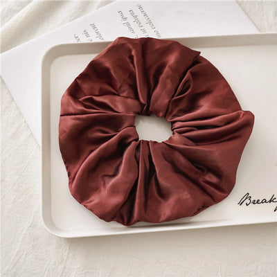 basic solid color satin hair tie 1 piece